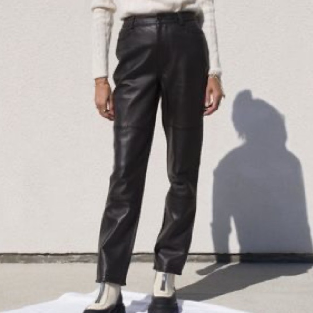 Harley-Davidson Black Leather at Front Pants‎